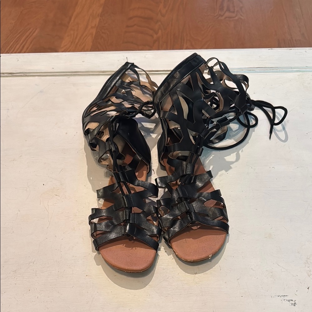 Women's Black Gladiator Sandals